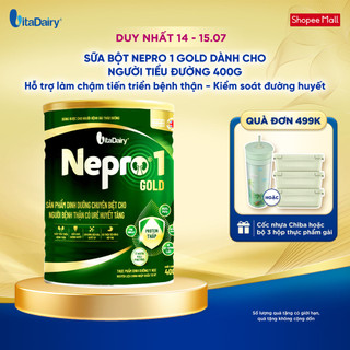 Sữa bột Nepro 1 Gold - Phù hợp chế độ dinh dưỡng đặc biệt (dành cho người tiểu đường) - Lon 400g