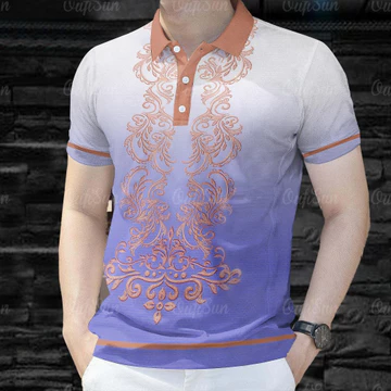 Phong Cách Dân Tộc Nam Barong Polo Áo Sơ Mi Nam Quần Áo Áo Polo Vintage Áo Quần Áo ASEAN Áo Sơ Mi Polo Dân Tộc Oversize Họa Tiết Retro Ngoài Trời Dạo Phố