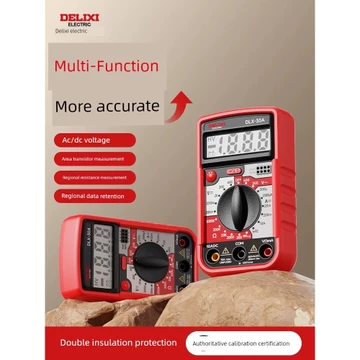 Đồng hồ vạn năng Delix Thợ điện chuyên dụng Đồng hồ vạn năng chống cháy có độ chính xác cao Đồng hồ vạn năng phát hiện thông minh kỹ thuật số điện tử