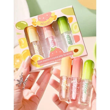 son dưỡng có màu son dưỡng lipice Nicor Dimensional E Crystal Jelly Lip Oil Dưỡng Ẩm Dưỡng Ẩm Son Dưỡng Môi Phai Màu Môi Đường Chống Khô Sinh Viên Đảng Cô Gái