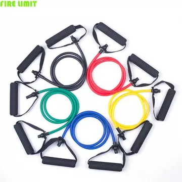 Dây kéo Yoga GIỚI HẠN, Dây kéo kháng lực đơn sắc đàn hồi, Dây kháng lực Căng di động có tay cầm Tập luyện sức mạnh dây kháng lực thể dục