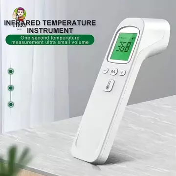 Nhiệt kế hồng ngoại kỹ thuật số TIEZI, Máy đo nhiệt độ đa chức năng không tiếp xúc, Thiết thực di động Dễ sử dụng Màn hình hiển thị LCD Máy đo nhiệt kế cầm tay Đầu trước / Thân máy