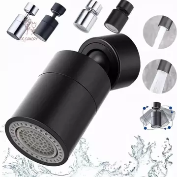 Máy sục khí vòi nước SHOUKEY, Vòi phun nước Splashback 360° Bộ lọc đầu phun vòi quay, Vòi lọc nước 2 chế độ đa năng Bubbler Kitchen