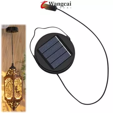 WANCGAI Đèn năng lượng mặt trời thay thế hàng đầu, Đèn treo LED năng lượng mặt trời chạy bằng năng lượng mặt trời DIY, Đèn chiếu sáng con đường chống nước màu đen trắng Đèn trang trí năng lượng mặt tr