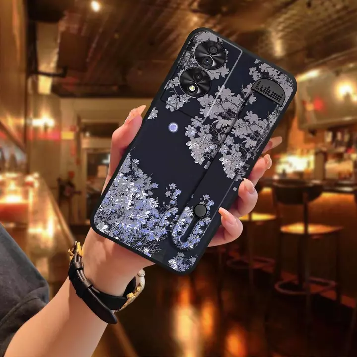 Vỏ điện thoại chống va đập Vỏ điện thoại cho TCL 40 NxtPaper 4G / 50 SE cá tính Vỏ mềm Vỏ điện thoại di động Vỏ điện thoại di động Màu trơn Dây đeo cổ tay Chân đế Dây đeo cổ tay Chống sốc Chống bụi