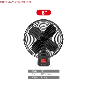 Quạt Pin Tích Điện MAKITA, Quạt Chạy Pin Tích Điện 8 Inch Để Bàn , Làm Mát Cực Nhanh, (quạt đen ), điện máy khanh