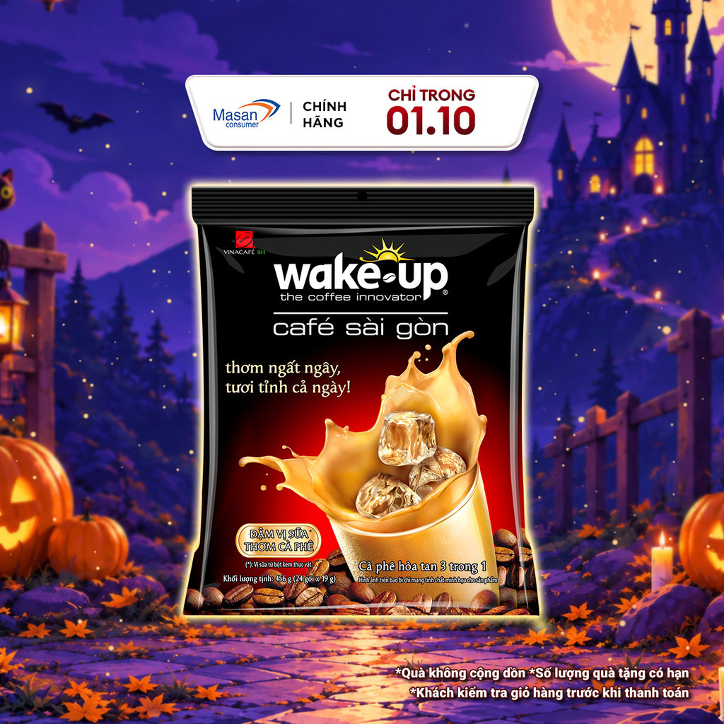 Cà phê Wake up Sài Gòn - Túi 24gói x 19gr