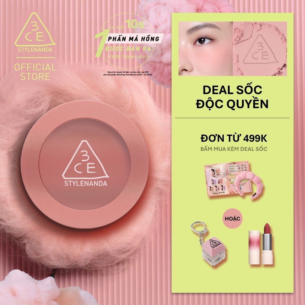 [CÓ MÀU MỚI] Phấn Má Hồng Mịn Lì 3CE Face Blush