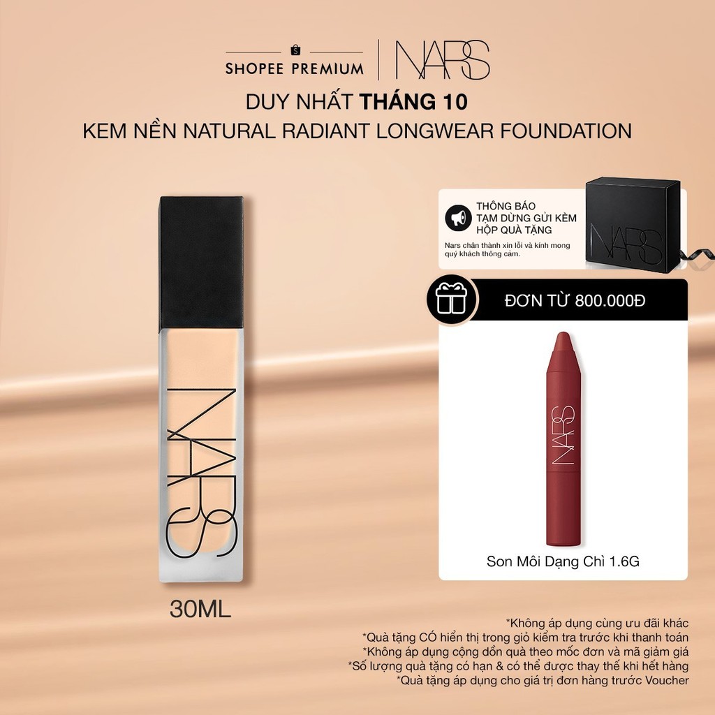 Kem nền dạng kem NARS Natural Matte Longwear Foundation 30ml