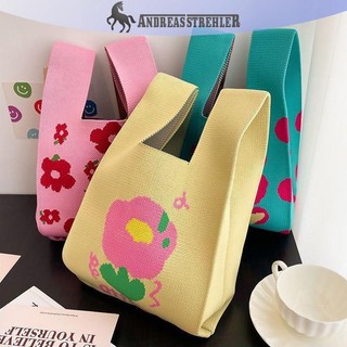 Onetimingfine Thời Trang Handmade Đan Túi Xách Nữ Thắt Lưng Cổ Tay Hàn Quốc Túi Tote Thường Ngày Có Thể Tái Sử Dụng Túi Mua Sắm VN