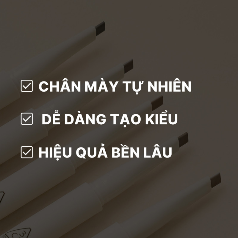 Bút Kẻ Mày Thiết Kế Dễ Sử Dụng 3CE Easy Brow ​Designing Pencil