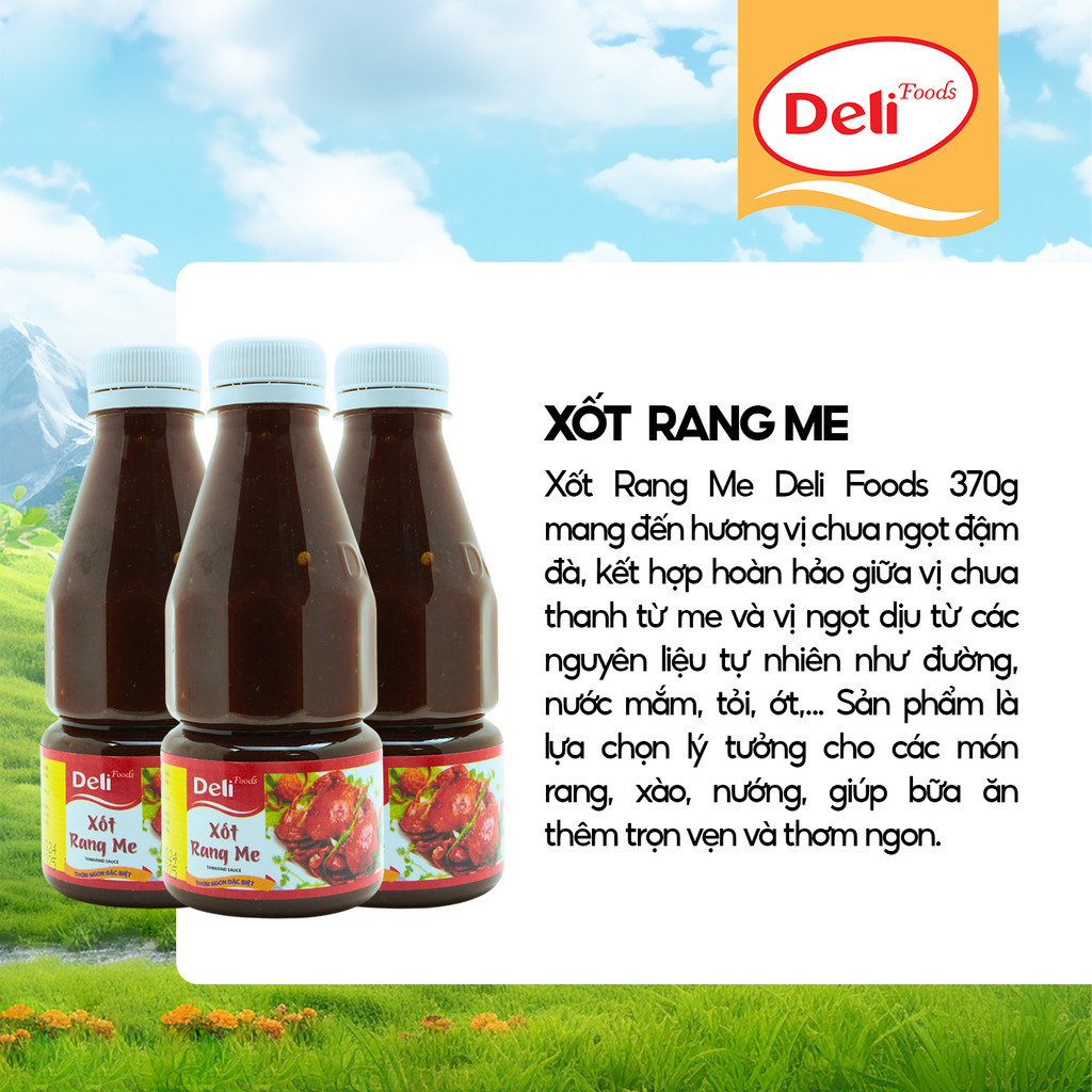 Xốt rang me Deli Foods 280g, Gia vị nấu ăn nêm sẵn, cút lộn xào me, cua rang me, hải sản rang me