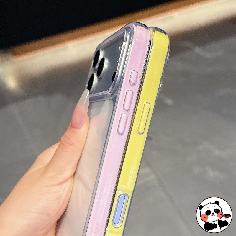 Ốp Điện Thoại 2in1 Dễ Thương Cho Redmi 14C 14R K80 K70 K70E K50 Pro Ultra A4 A3 Turbo 4 Pro 3 5G 4G Vỏ Màu Kẹo Đơn Giản Trong Suốt Chống Rơi Vỏ Mềm