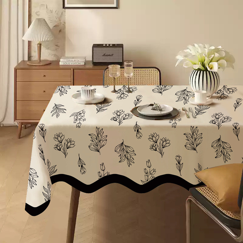 Ánh Sáng Sang Trọng Không Khí Pháp Retro Bàn Thảm 2025 Phong Cách Mới Dùng Một Lần Chống Thấm Nước Chống Dầu Chống Bỏng Khăn Trải Bàn Cà Phê Khăn Trải Bàn