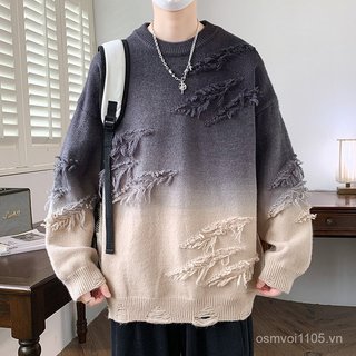 Áo len cổ tròn thời trang có sẵn Áo len nam dệt kim đáy Áo khoác ấm áp