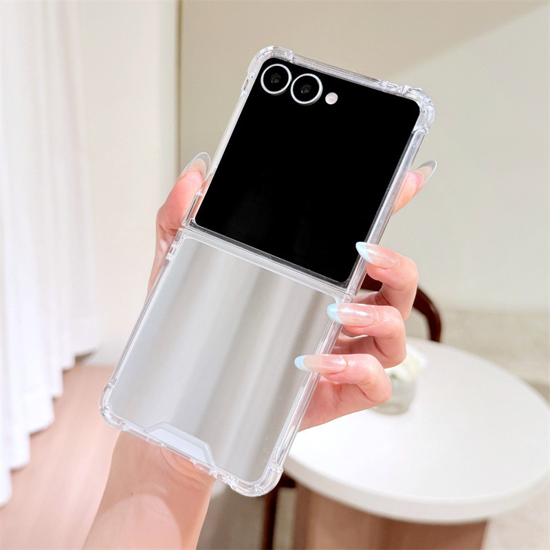 Ốp điện thoại bảo vệ gương thời trang Samsung Galalxy Z Flip 7 Z Flip 6 Z Flip 5 Z Flip 4 3 Ốp lưng mỏng chống sốc