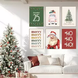 Giáng Sinh Vui Vẻ Treo Tường Nghệ Thuật In Áp Phích Ông Già Noel Xe Tải Quà Tặng Trang Trí Ngày Lễ Tranh Canvas Phòng Khách Hiện Đại Năm Mới Trang Trí Nhà