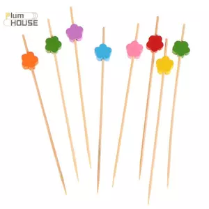 PlumHOUSE 100 Chiếc Dễ Thương Mận Tre Xiên Thực Phẩm Cocktail Chọn Buffet Trái Cây Cupcake Nĩa Gậy Tiệc Trang Trí Bàn Tiếp Liệu VN