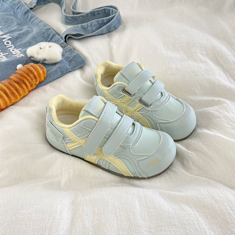 Thời Trang Velcro Ngón Chân Tròn Dễ Thương Đế Dày Sinh Viên Giày Thể Thao Mùa Thu Phong Cách Mới Mặc Hàng Ngày Chống Trơn Trượt Chống Mài Mòn Nhẹ Thể Thao Sneake