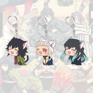 Móc Khóa Mica Keychain Demon Slayer Dễ Thương phụ kiện trang trí chibi dễ thương