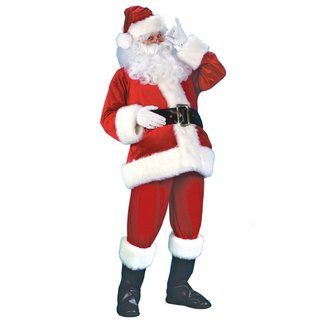 Quần Áo Ông Già Noel Xuất Khẩu - Tóc Dài - Trang Phục Hóa Trang Giáng Sinh