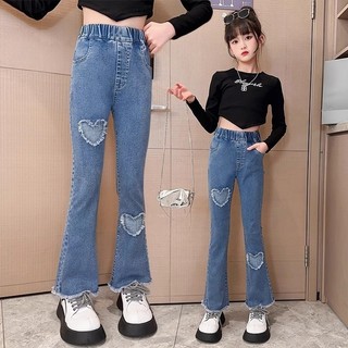 QuầN Jeans ốNg Loe Phong CáCh HàN QuốC MớI, ThíCh HợP Cho Bé GáI Từ 5 12 QuầN ốNg RộNg Cho Bé GáI