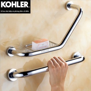 【 KOHLER 】 Tay cầm phòng tắm hoàn toàn mới, thanh vịn bồn tắm bằng đồng cho người già, thanh vịn dày chống trượt, thanh