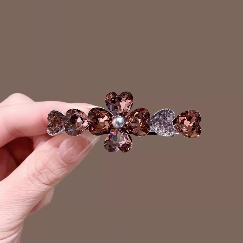 Kẹp Tóc Hoa Pha Lê Cao Cấp Style Hàn Quốc - Sang Trọng Cho Nửa Đầu Và Ngang Tóc