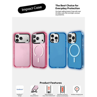 CASECASE X Dễ Thương Aura Hồng Fizz Màu Trong Suốt Cứng Hút Từ Tính Tác Động Dành Cho Apple IPhone 12 13 14 15 16 17 Pro Max Air Plus Có Hộp