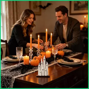 Ma Halloween Trang Trí Gỗ Bàn Dễ Thương Trung Tâm Ma Halloween Bảng Dấu Hiệu Cho Nhà Bếp Kệ Sách Nhà Phòng Ngủ jiwvn