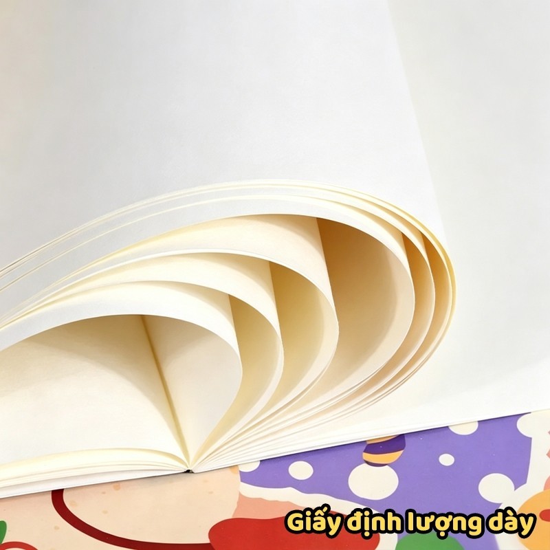 Vở vẽ đóng gáy keo sổ vẽ tranh giấy dày A4 xé rời mượt mà hoạt hình ngộ nghĩnh bền chắc xinh