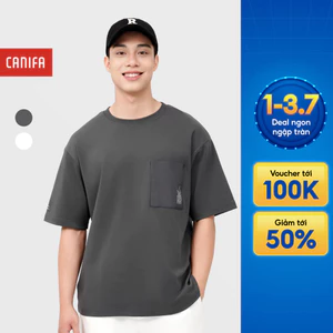 Áo phông nam CANIFA cộc tay phối túi ngực 8TS25C003