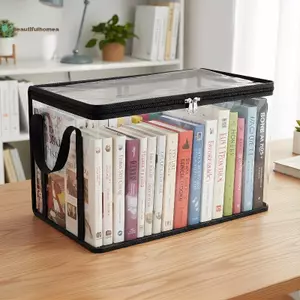BeautifulHomeA Hộp lưu trữ PVC trong suốt Nắp lật và cửa sổ xem để sắp xếp đồ chơi trẻ em và đồ thủ công tại nhà VN