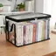 BeautifulHomeA Hộp lưu trữ PVC trong suốt Nắp lật và cửa sổ xem để sắp xếp đồ chơi trẻ em và đồ thủ công tại nhà VN