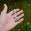 # HB # Ví dụng cụ bằng thép không gỉ Móc khóa đa chức năng Carabiner Kẹp tiền cần thiết Phụ kiện cắm trại ngoài trời.