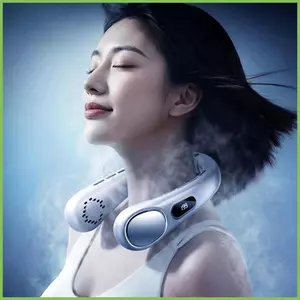 Quạt Làm Mát Cổ USB Sạc Có Thể Điều Chỉnh Tốc Độ Gió Tay Không Lưỡi Quạt Di Động Cho Mùa Hè Đi Lại gelhvn