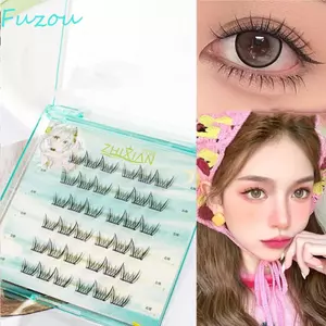 Lông mi cụm miễn phí keo dán FUJIZOU, Lông mi giả tự dính cá nhân lông tơ, có thể tái sử dụng lâu dài Lông mi dày đặc mở rộng Dụng cụ trang điểm