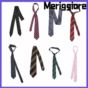 Thắt lưng sọc MERIGGIARE, Khăn quàng cổ bằng vải Polyester mát mẻ, Phụ kiện trang trí dài Skinny hợp thời trang Dây buộc cổ sọc nam nữ