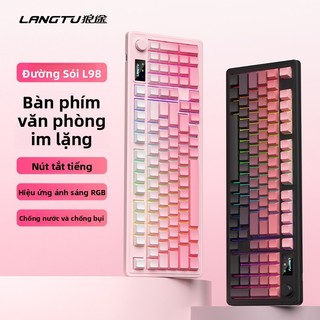 Bàn phím ba chế độ Bluetooth không dây Wolf Tu L98 RGB Laptop Trò chơi văn phòng Phim có dây Bàn phím im lặng