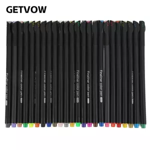 GETVOW Fineliner Bộ Bút Màu, Mực Sống Động Đầu Mỏng 0.4mm Bút Fineliner, Thiết Kế Màu Nước 24 Màu Vẽ Bút Ghi Chú Lấy