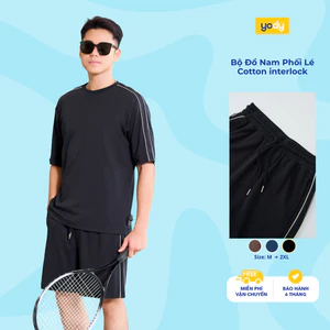 Bộ đồ nam YODY set áo quần thun cotton thoáng mát, thấm hút tốt, trẻ trung MCST25S055