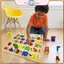 POWER Bảng chữ cái Nga Chữ cái Đồ chơi Montessori giáo dục bằng gỗ dành cho trẻ mới biết đi Hoạt động học tập tại nhà sớm.