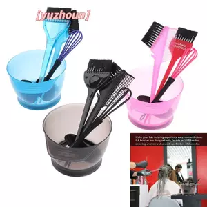 Bộ bát cọ màu nhuộm tóc có mũ tai Máy trộn thuốc nhuộm kiểu tóc Accessorie