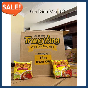 Thùng Mì Trứng Vàng Gấu Đỏ Tôm Chua Cay 75g 30 Gói – Chính Hãng, Date Mới