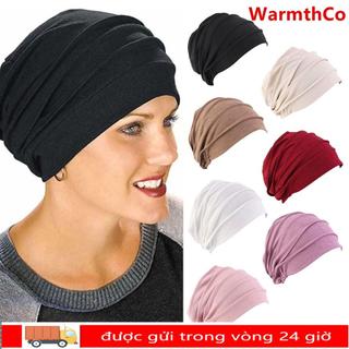WARMTHCO Nữ Ung Thư Hồi Giáo Khăn Mũ Vải Co Giãn Đầu Mũ Mũ Ruffle Hat