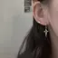 JULYHOT 1 Cặp Gothic Phong Cách Punk Hợp Kim Thả Bông Tai Bla / Màu Bạc Ngôi Sao Chữ Thập Đơn Giản Thời Trang Tai Dành Cho Nữ Ro Trang Sức Massivedeals