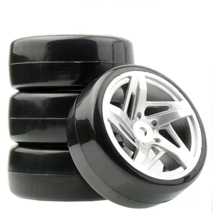 4 Lốp Xe Trôi Cao Su Bằng Nhựa Cứng 63mm 12mm Hex 1 / 10 - Đa Năng Phù Hợp Cho TAMIYA TT02 XV01 HSP 94123 HPI KYOSHO WLtoys