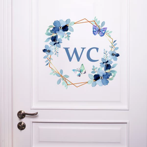 Hoa Vệ Sinh Sáng Tạo wc Vệ Sinh Phòng Tắm Miếng Dán Xuyên Biên Giới Miếng Dán Trang Trí Tường Miếng Dán Vệ Sinh Làm Đẹp Bán Buôn