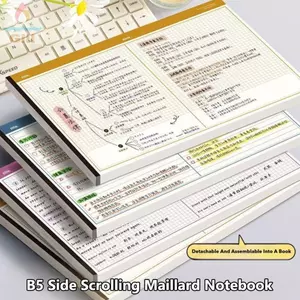 GILL 20 Tờ / Sách B5 Notebook, Notepad B5 có thể xé được, Giấy dán pháp lý ngang đơn giản Văn phòng trường học