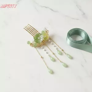 HFSHY Hoa Sen Trung Quốc Dài sel Kẹp Tóc 1 / 2 Chiếc Hợp Kim Tóc Trang Sức Cho Cô Dâu Cưới Hanfu Cosplay Dịp Đặc Biệt VN